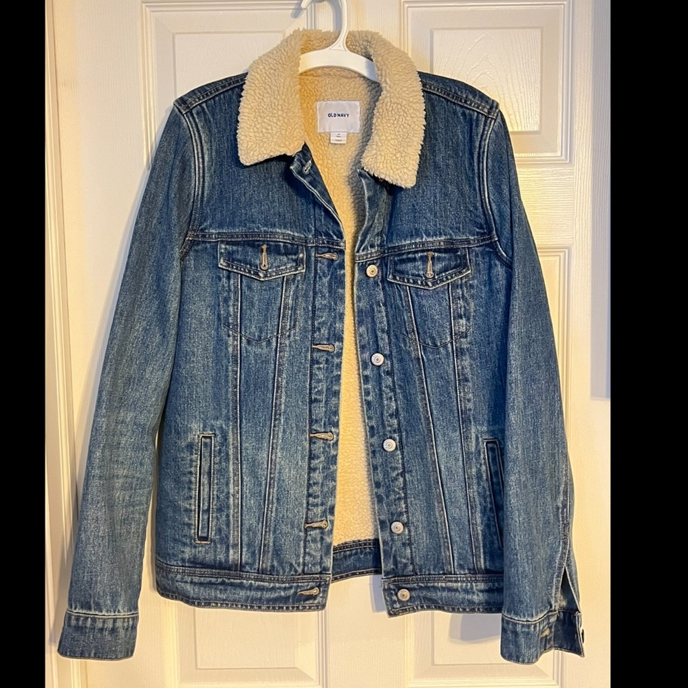 Sherpa lined denim jacket